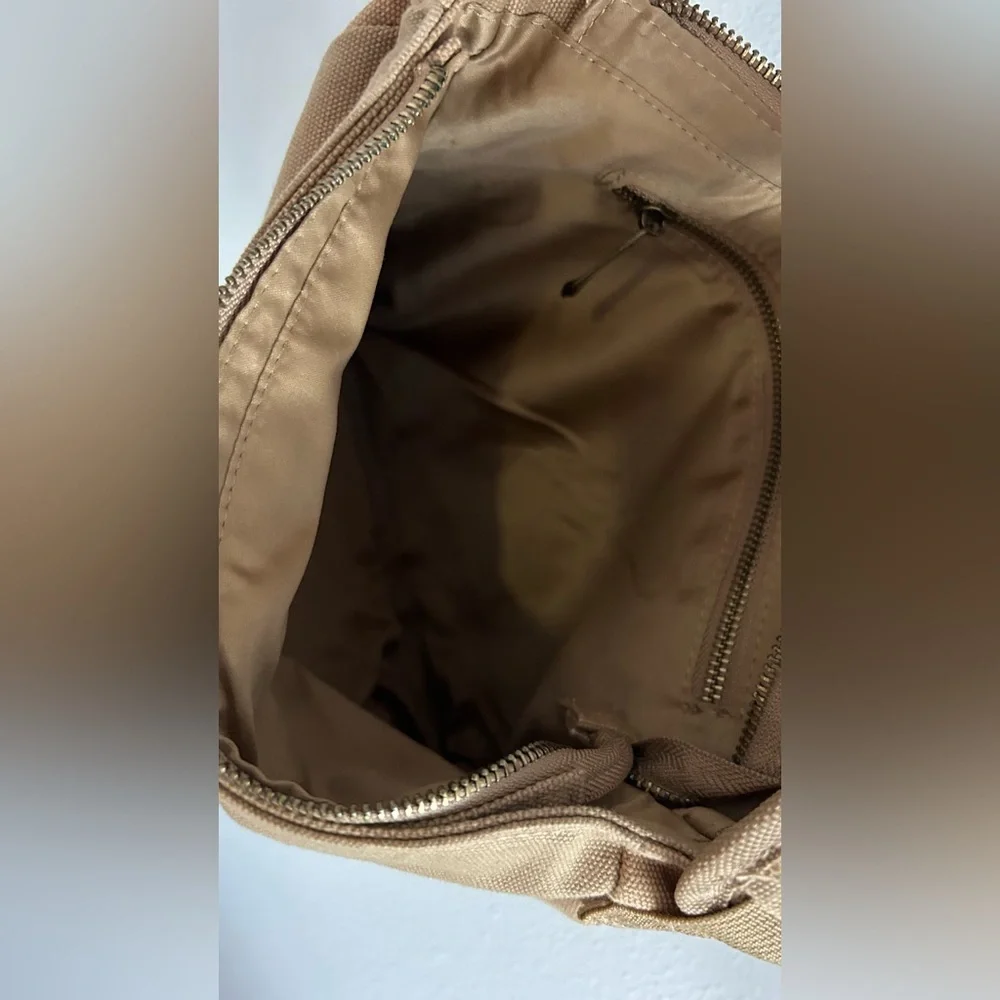 Adventure Club Tan Canvas Messenger Bag